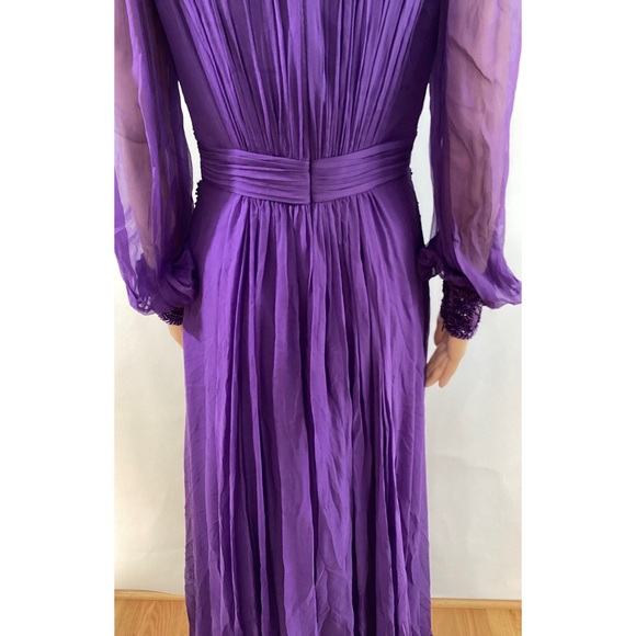 ZUHAIR MURAD BEADED V-NECK GOWN - Picture 11 of 11